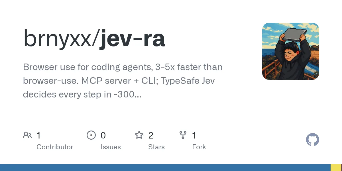 GitHub 为 brnyxx/jev-ra 仓库生成的 OpenGraph 预览图;这是仓库预览,不是软件运行截图。内容依据其公开仓库整理。